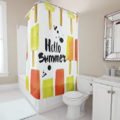 アイスクリーム：ヴィンテージ水彩 シャワーカーテン (インサイチュ)