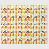 アイスクリーム:ヴィンテージ水彩 ラッピングペーパー (フラット)