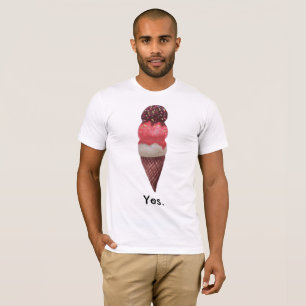 アイスクリーム(人)のための投票Yes Tシャツ