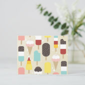 アイスクリーム&凍っていおやつはがき ポストカード (スタンド正面)