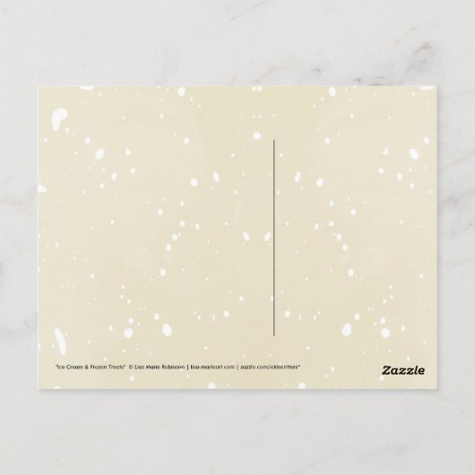 アイスクリーム&凍っていおやつはがき ポストカード (裏面)