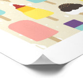 アイスクリーム&凍っていトリートプリント ポスター (角)