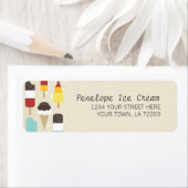 アイスクリーム&凍っていトリート差出人住所ラベル ラベル (インサイチュ)