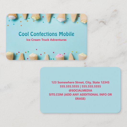 アイスクリーム 名刺 (正面/裏面)