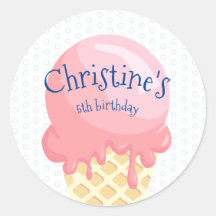 アイスクリーム 子供の誕生日 ピンク 青 名前