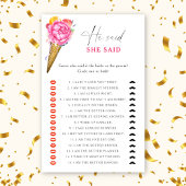 アイスクリーム – 彼は彼女はブライダルシャワーゲームと言った