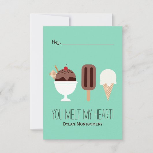 アイスクリーム 招待状 (正面)