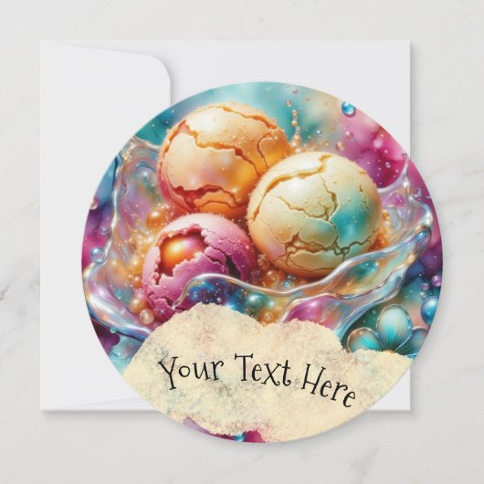 アイスクリーム 招待状 (正面)