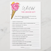 アイスクリーム – 新郎は何と言ったブライダルゲーム (正面)