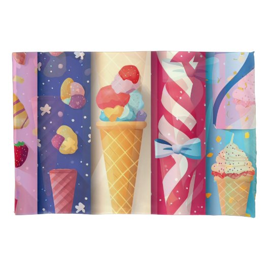 アイスクリーム 枕カバー (正面)
