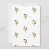 アイスクリーム 花 夏 誕生日 招待状 (裏面)