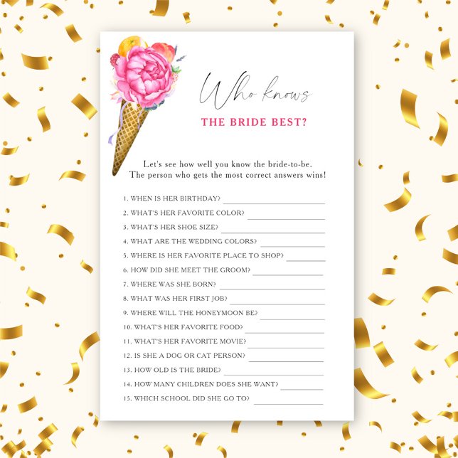 アイスクリーム – 誰が花嫁のゲームを知っ最高のている (クリエイターアップロード済み)