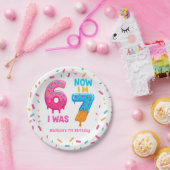 アイスクリーム ６７歳の誕生日 ペーパープレート (パーティー)