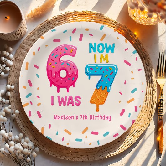 アイスクリーム ６７歳の誕生日 ペーパープレート