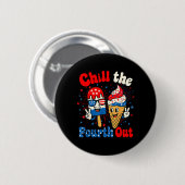 アイスクリーム 4th of July ジョークTシャツ 缶バッジ (正面&裏面)