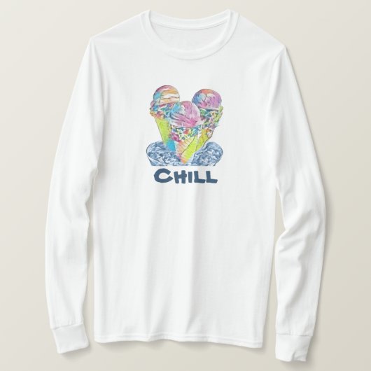 アイスクリームTシャツを冷やす Tシャツ (デザイン正面)