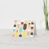 アイスクリー凍っていム&トリートサンキューノートカード サンキューカード (正面)