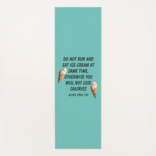 アイスクリー間抜けム引用文- Life Pro Tip ヨガマット (正面)