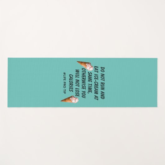 アイスクリー間抜けム引用文- Life Pro Tip ヨガマット (正面(横))