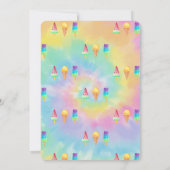 アイスクレカッコいいームサマー絞り染めベビーシャワー 招待状 (裏面)