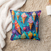 アイスクレカラフルームズ クッション (ブランケット)