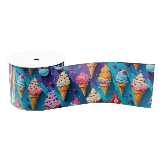 アイスクレカラフルームズ グログランリボン (リール)