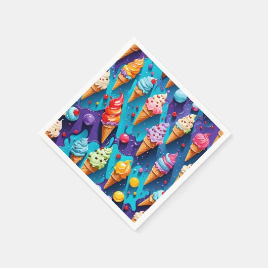 アイスクレカラフルームズ スタンダードカクテルナプキン (角)
