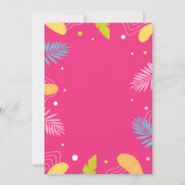 アイスクレームトロピカル離れスピンク誕生日 招待状 (裏面)