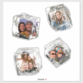 アイスクールキューブパーティーフォトカスタムカットビニールシール シール (シート)