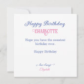 アイスクールクリームをテーマにした子供の誕生日ケーキ カード (裏面)