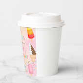 アイスクールクリームガールバースデー紙カップ2。 紙コップ (左)