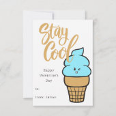 アイスクールクリームキッズクラスルームValentinesカード (正面)