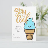 アイスクールクリームキッズクラスルームValentinesカード (スタンド正面)