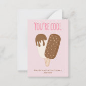 アイスクールクリームキッズクラスルームValentines ノートカード (正面)
