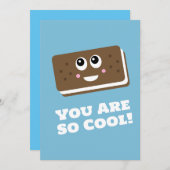 アイスクールクリームサンドイッチカード 招待状 (正面/裏面)