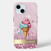 アイスクールクリームドリップグリッター《写真》ぼけ味 Case-Mate iPhoneケース (裏面)