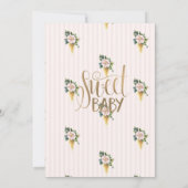 アイスクールクリームフラワーストライプの誕生日 招待状 (裏面)