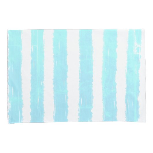 アイスクールブルーフェイクきらめく水彩 枕カバー (正面右)