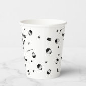 アイスクールホッケーブラック&ホワイト誕生日パーティー 紙コップ (右)