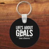 アイスクールホッケー女子男性へホッケーラバーゴアリー キーホルダー (正面)