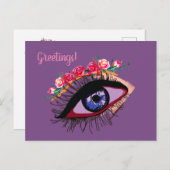 アイスケッチ文字グリーティングカード ポストカード (正面/裏面)