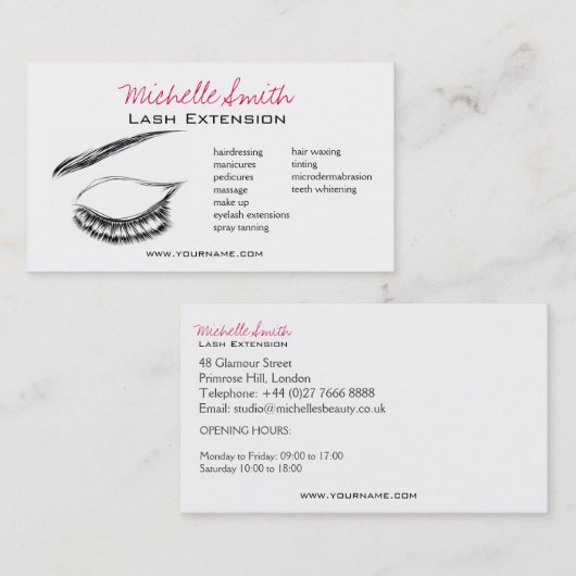 アイスケッチ マスカラ ラッシュエクステンション 名刺 (正面/裏面)