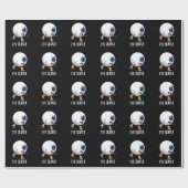 アイスケーターおもしろいアイススケートで滑るプンダークBG ラッピングペーパー (フラット)