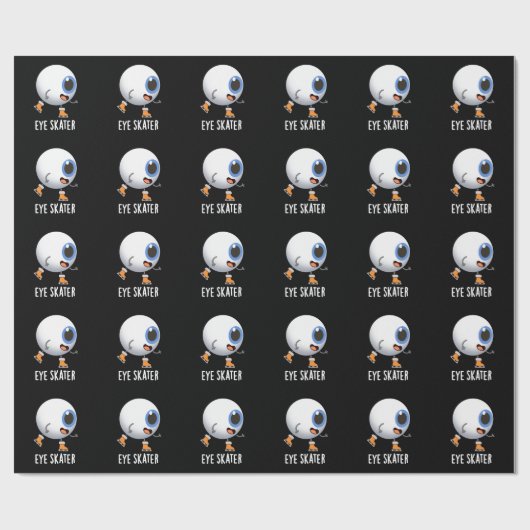 アイスケーターおもしろいアイススケートで滑るプンダークBG ラッピングペーパー (フラット)
