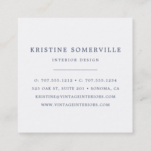 アイスコーアクア |モロッコの幾何学模様 スクエア名刺 (裏面)