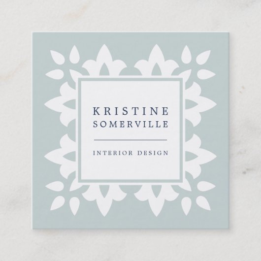 アイスコーアクア |モロッコの幾何学模様 スクエア名刺 (正面)