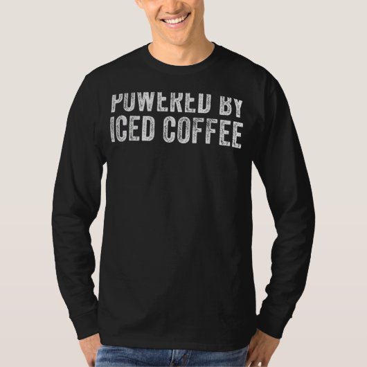 アイスコーヒカフェインヴィンテージで動おもしろいく Tシャツ (正面)