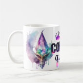 アイスコーヒクイーンコおもしろいーヒーラバーマグ コーヒーマグカップ (左)