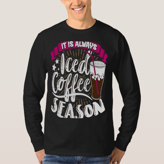 アイスコーヒシーズンのカフェインカフェ Tシャツ (正面)