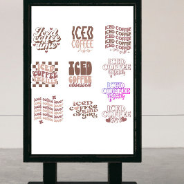 アイスコーヒスティッカーかわいい シール